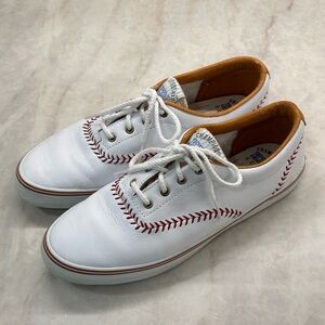 Keds White Sneakers Championship Series Baseball 1990s